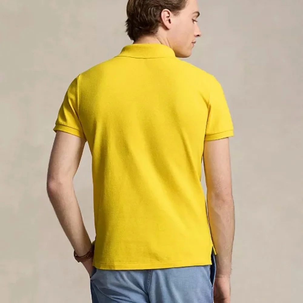 Polo Ralph Lauren Classic-Fit Cotton Polo Shirt Yellow Polo Shirt - Picture 3 of 14